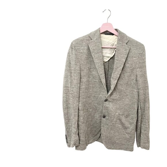 Elegant Light Gray Men's Blazer - Picture 2 of 9